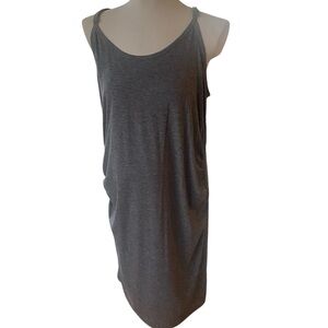 TEK Gear maternity heather gray spaghetti strap stretch, fabric dress size large